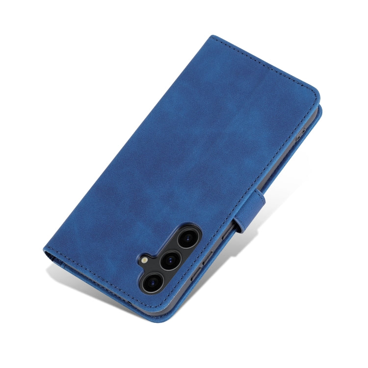 For Samsung Galaxy S24 5G AZNS Skin Feel Calf Texture Flip Leather Phone Case(Blue)