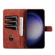For Samsung Galaxy S24 5G AZNS Skin Feel Calf Texture Flip Leather Phone Case(Brown)