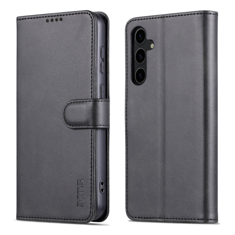 For Samsung Galaxy S24+ 5G AZNS Skin Feel Calf Texture Flip Leather Phone Case(Black)