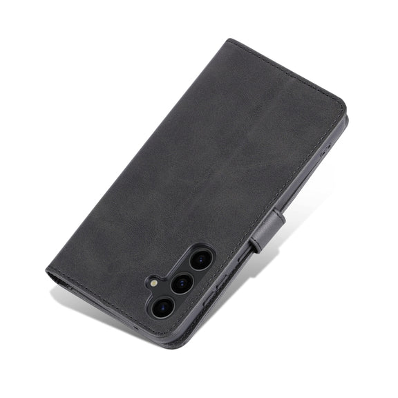 For Samsung Galaxy S24+ 5G AZNS Skin Feel Calf Texture Flip Leather Phone Case(Black)
