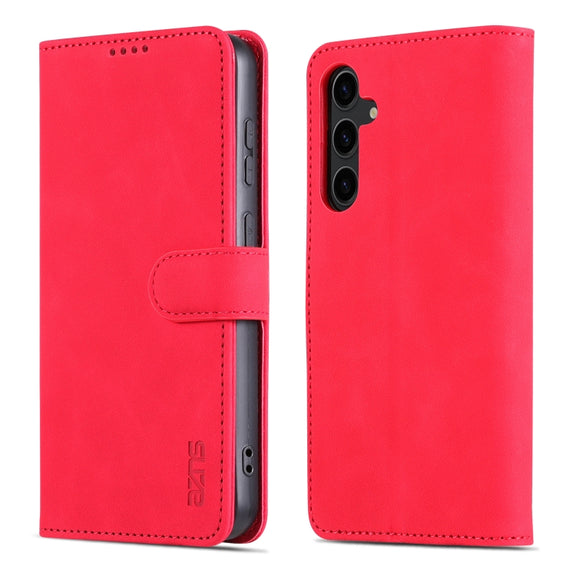 For Samsung Galaxy S24+ 5G AZNS Skin Feel Calf Texture Flip Leather Phone Case(Red)