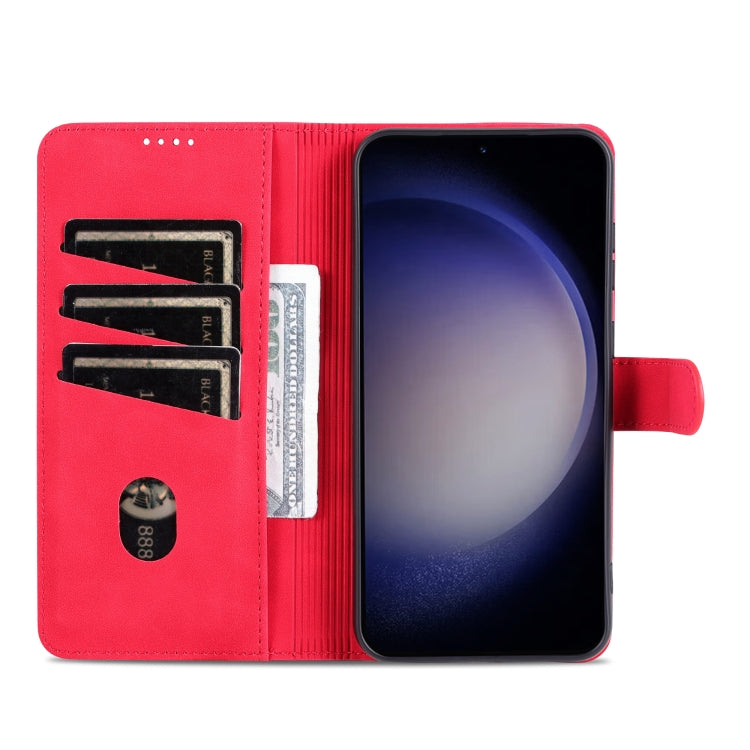 For Samsung Galaxy S24+ 5G AZNS Skin Feel Calf Texture Flip Leather Phone Case(Red)