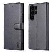 For Samsung Galaxy S24 Ultra 5G AZNS Skin Feel Calf Texture Flip Leather Phone Case(Black)