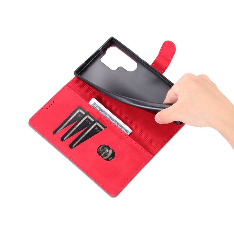 For Samsung Galaxy S24 Ultra 5G AZNS Skin Feel Calf Texture Flip Leather Phone Case(Red)