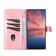 For Samsung Galaxy S24 Ultra 5G AZNS Skin Feel Calf Texture Flip Leather Phone Case(Rose Gold)