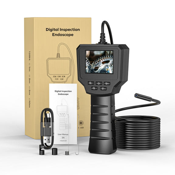 128AV 8mm Lenses Industrial Pipeline Endoscope with 2.4 inch Screen, Spec:3m Tube