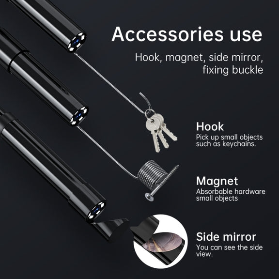 128AV 8mm Lenses Industrial Pipeline Endoscope with 2.4 inch Screen, Spec:10m Tube