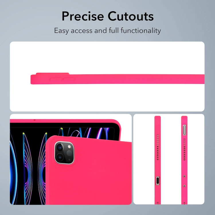 For iPad Air 11 2024 Oil Spray Skin-friendly TPU Tablet Case(Rose Red)