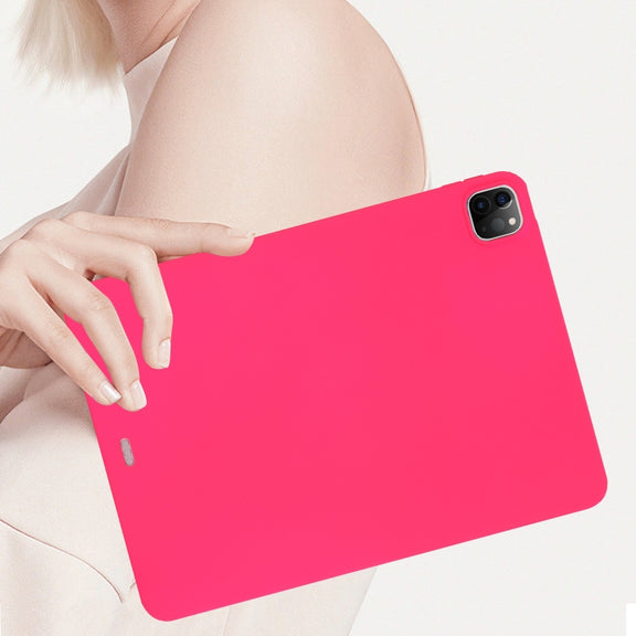 For iPad Air 11 2024 Oil Spray Skin-friendly TPU Tablet Case(Rose Red)
