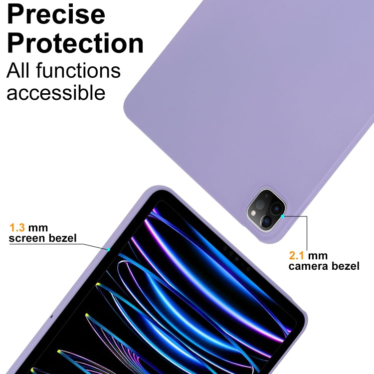 For iPad Air 11 2024 / 2025 Oil Spray Skin-friendly TPU Tablet Case(Purple)