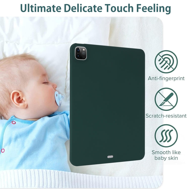 For iPad Air 13 2024 Oil Spray Skin-friendly TPU Tablet Case(Deep Green) - iPad Air 13 2024 Cases by PMC TechLife | Online Shopping South Africa | PMC TechLife | Buy Now Pay Later Mobicred