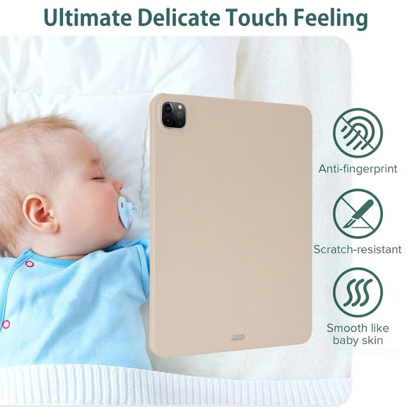 For iPad Pro 11 2024 Oil Spray Skin-friendly TPU Tablet Case(Milk White)