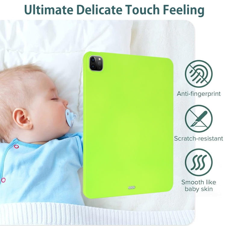 For iPad Pro 11 2024 Oil Spray Skin-friendly TPU Tablet Case(Fluorescent Green) - iPad Pro 11 2024 Cases by PMC TechLife | Online Shopping South Africa | PMC TechLife | Buy Now Pay Later Mobicred