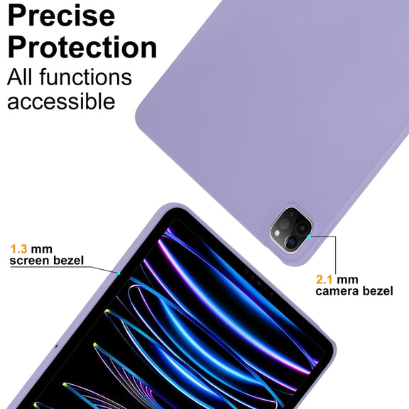 For iPad Pro 11 2024 Oil Spray Skin-friendly TPU Tablet Case(Purple)