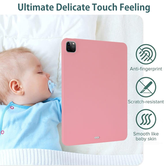 For iPad Pro 13 2024 Oil Spray Skin-friendly TPU Tablet Case(Pink)