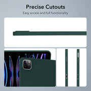 For iPad Pro 13 2024 Oil Spray Skin-friendly TPU Tablet Case(Deep Green)