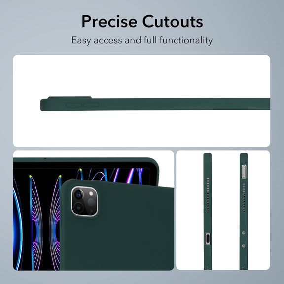 For iPad Pro 13 2024 Oil Spray Skin-friendly TPU Tablet Case(Deep Green)
