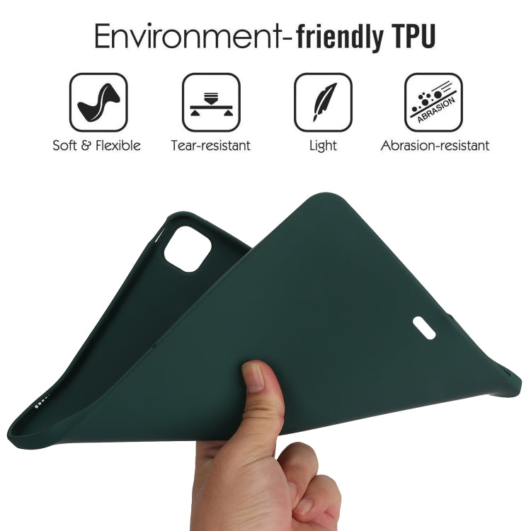 For iPad Pro 13 2024 Oil Spray Skin-friendly TPU Tablet Case(Deep Green) - iPad Pro 13 2024 Cases by PMC TechLife | Online Shopping South Africa | PMC TechLife | Buy Now Pay Later Mobicred