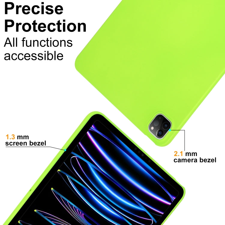For iPad Pro 13 2024 Oil Spray Skin-friendly TPU Tablet Case(Fluorescent Green) - iPad Pro 13 2024 Cases by PMC TechLife | Online Shopping South Africa | PMC TechLife | Buy Now Pay Later Mobicred