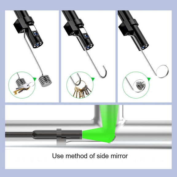 P005 8mm Single Lenses Industrial Pipeline Endoscope with 4.3 inch HD Screen, Spec:1m Tube