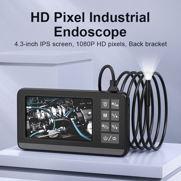 P005 8mm Single Lenses Industrial Pipeline Endoscope with 4.3 inch HD Screen, Spec:3m Tube