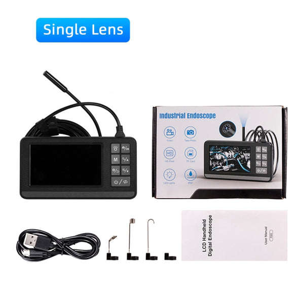 P005 8mm Single Lenses Industrial Pipeline Endoscope with 4.3 inch HD Screen, Spec:3m Tube