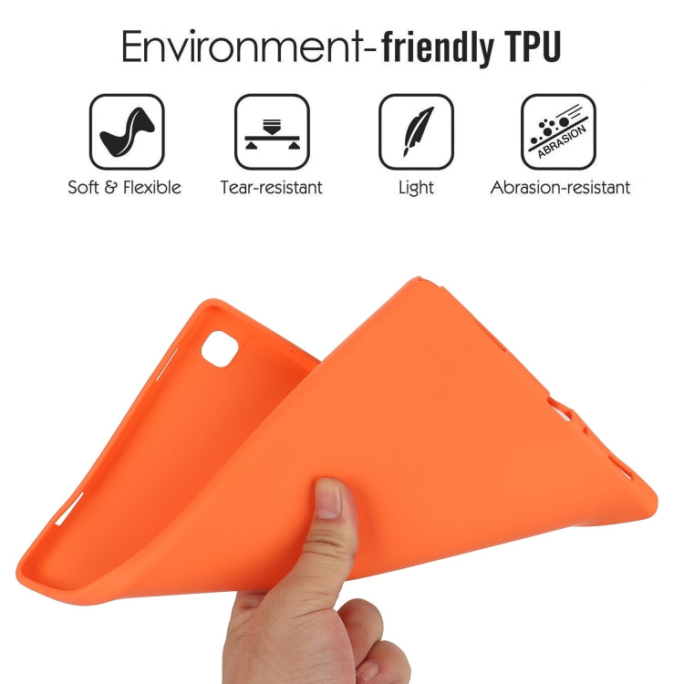 For Samsung Galaxy Tab S9 Oil Spray Skin-friendly TPU Tablet Case(Orange)