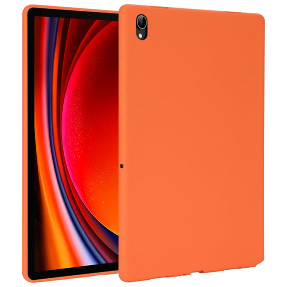 For Samsung Galaxy Tab S9 Oil Spray Skin-friendly TPU Tablet Case(Orange)