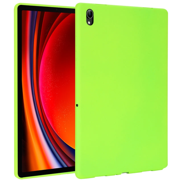 For Samsung Galaxy Tab S9 Oil Spray Skin-friendly TPU Tablet Case(Fluorescent Green)