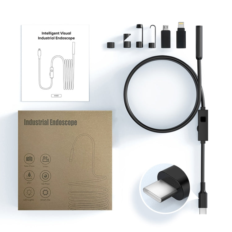 YP105 8mm Lenses 2MP HD Industry Endoscope Support Mobile Phone Direct Connection, Length:3m