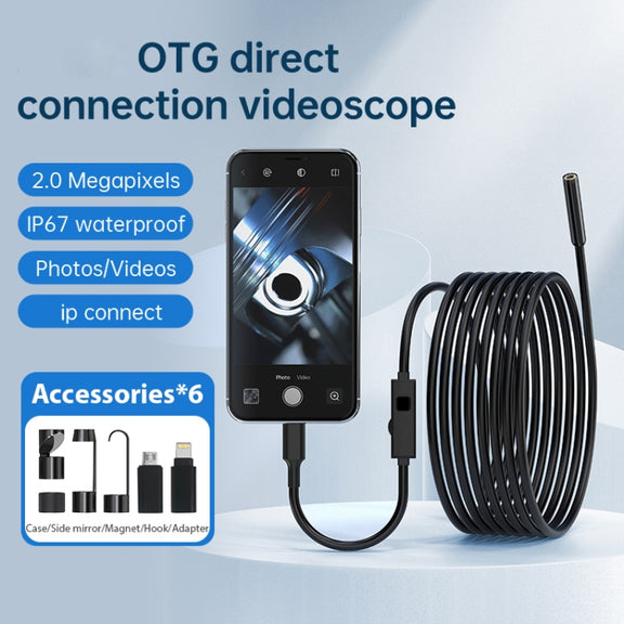 YP105 8mm Lenses 2MP HD Industry Endoscope Support Mobile Phone Direct Connection, Length:10m