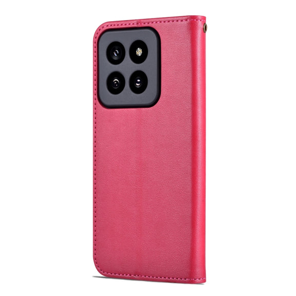 For Xiaomi 14 Pro AZNS Sheepskin Texture Flip Leather Phone Case(Red)