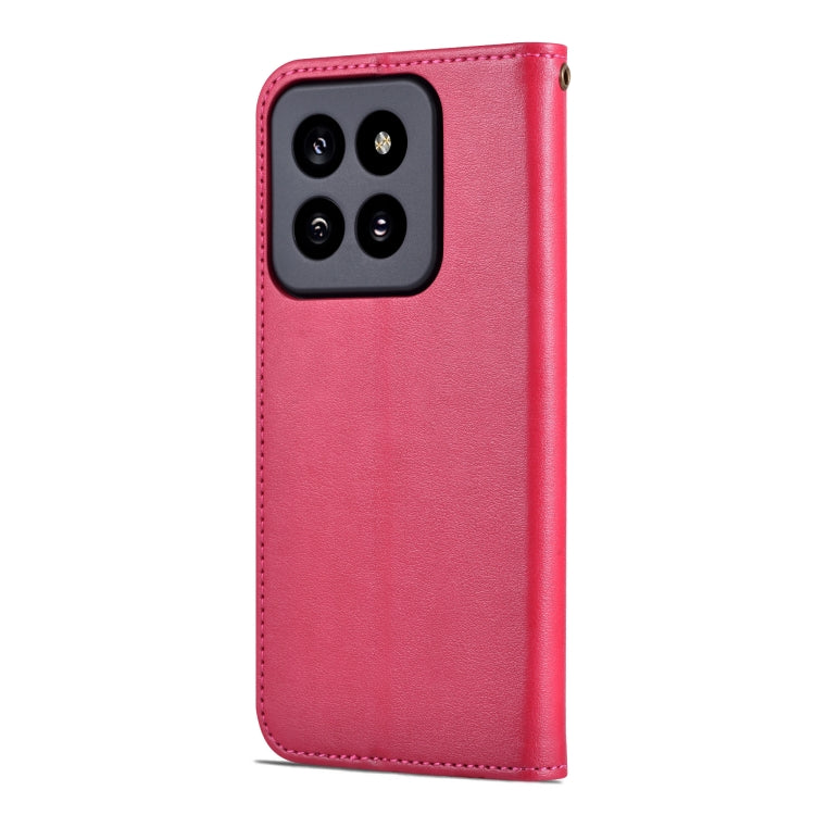 For Xiaomi 14 Pro AZNS Sheepskin Texture Flip Leather Phone Case(Red)