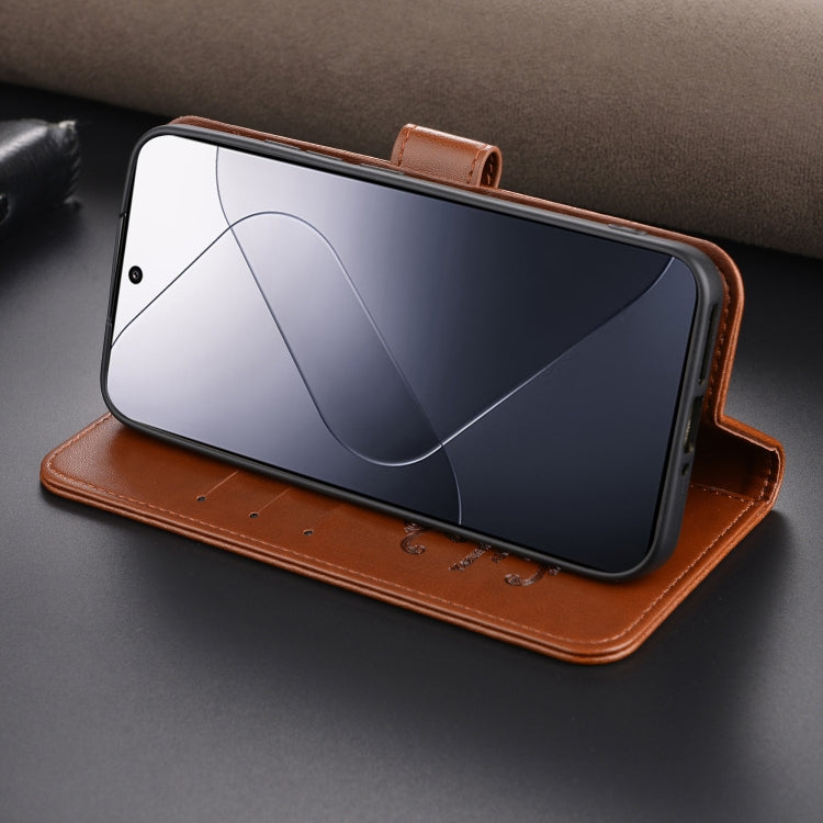 For Xiaomi 14 Pro AZNS Sheepskin Texture Flip Leather Phone Case(Red)