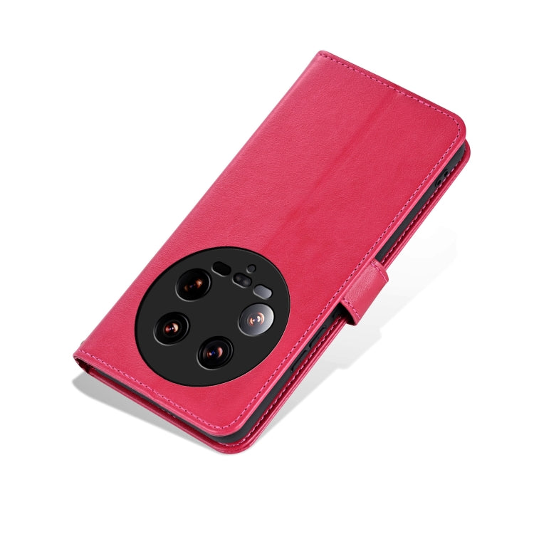 For Xiaomi 14 Ultra AZNS Sheepskin Texture Flip Leather Phone Case(Red)