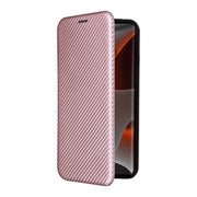 For Motorola Edge 50 Pro Carbon Fiber Texture Flip Leather Phone Case(Pink)