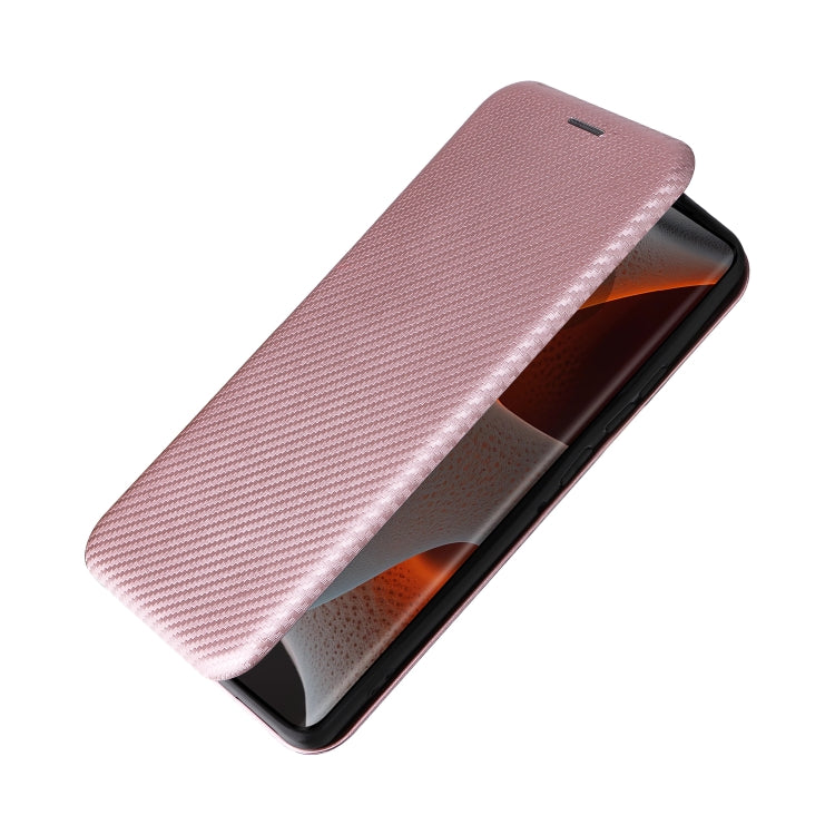 For Motorola Edge 50 Pro Carbon Fiber Texture Flip Leather Phone Case(Pink) - Motorola Cases by PMC TechLife | Online Shopping South Africa | PMC TechLife | Buy Now Pay Later Mobicred