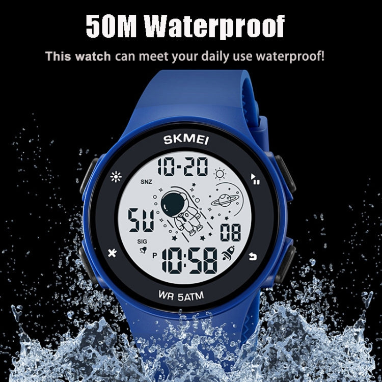 SKMEI 2068 Multifunctional Men 50M Water-resistant Noctilucent Sports Digital Wrist Watch(Black White)