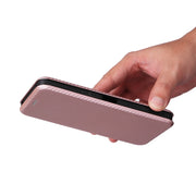 For Sony Xperia 1 VI 2024 Carbon Fiber Texture Flip Leather Phone Case(Pink)