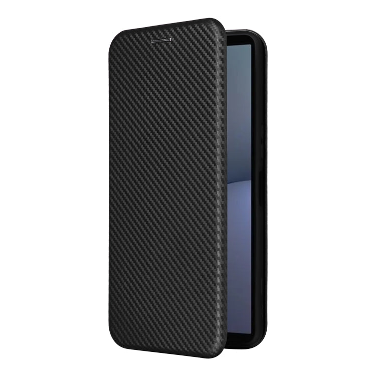 For Sony Xperia 1 VI 2024 Carbon Fiber Texture Flip Leather Phone Case(Black) - Sony Cases by PMC Jewellery | Online Shopping South Africa | PMC Jewellery | Buy Now Pay Later Mobicred