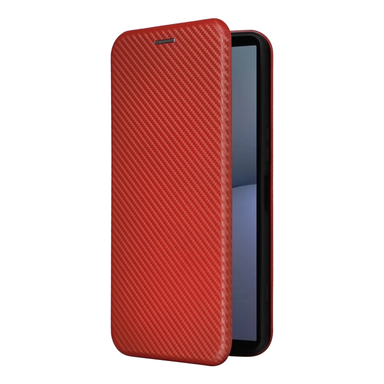 For Sony Xperia 1 VI 2024 Carbon Fiber Texture Flip Leather Phone Case(Brown) - Sony Cases by PMC Jewellery | Online Shopping South Africa | PMC Jewellery | Buy Now Pay Later Mobicred