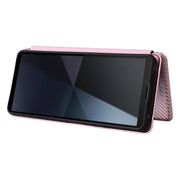 For Sony Xperia 10 VI 2024 Carbon Fiber Texture Flip Leather Phone Case(Pink)