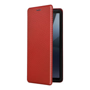 For Sony Xperia 10 VI 2024 Carbon Fiber Texture Flip Leather Phone Case(Brown)