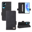 For Honor X50i / 90 Lite Magnetic Clasp Flip Leather Phone Case(Black) - Honor Cases by PMC TechLife | Online Shopping South Africa | PMC TechLife | Buy Now Pay Later Mobicred