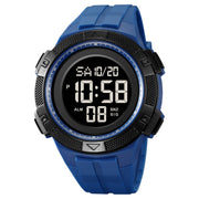 SKMEI 2078 Multifunctional Men 50M Water-resistant Sports Fashion Digital Wrist Watch(Dark Blue)