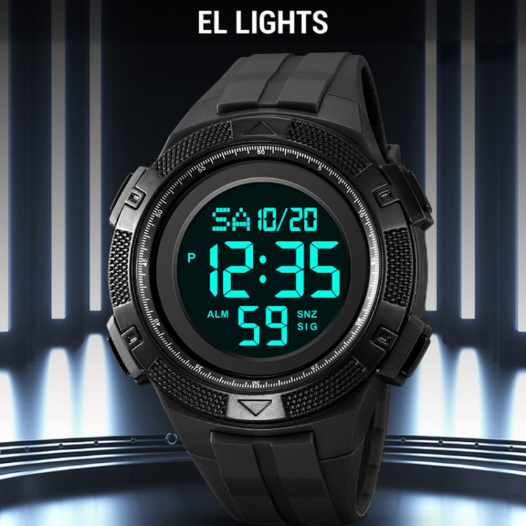 SKMEI 2078 Multifunctional Men 50M Water-resistant Sports Fashion Digital Wrist Watch(Black Gold)