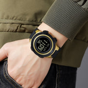 SKMEI 2078 Multifunctional Men 50M Water-resistant Sports Fashion Digital Wrist Watch(Black Gold)