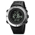 Shimei 2096 Multifunctional Men 50M Waterproof Compass Noctilucent Digital Wrist Watch(Silver) - free shipping - PMC TechLife - Order now!