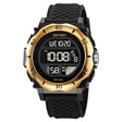 SKMEI 2099 Multifunctional Men Outdoor 50M Waterproof Luminous Digital Wrist Watch(Black Gold) - free shipping - PMC TechLife - Order now!