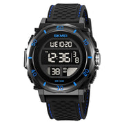 SKMEI 2099 Multifunctional Men Outdoor 50M Water-resistant Luminous Digital Wrist Watch(Blue)